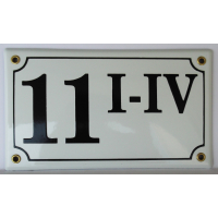 Huisnummer bord 'extra 4' 22x13 cm